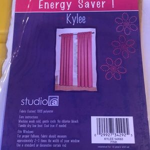 Blackout curtain, sheer curtain, and curtain rod!